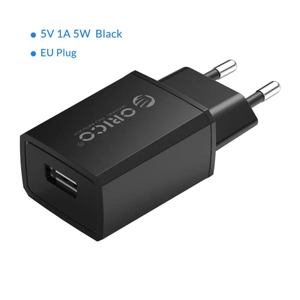 ORICO мини USB зарядное устройство 5 Вт/10 Вт дорожное настенное зарядное устройство адаптер смарт-зарядное устройство для мобильного телефона для iPhone samsung Xiaomi iPad планшет - Тип штекера: 5V 1A 5W Black CG05