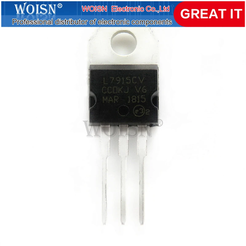 10pcs L7915CV L7915 LM7915 Voltage Regulator IC 15V TO-220 original ST 