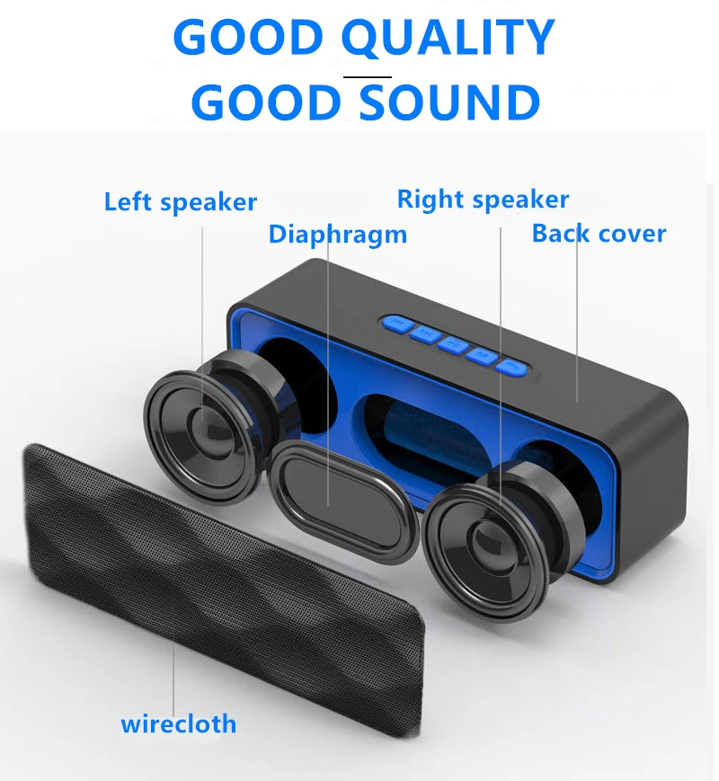 TWS Bluetooth V5.0 звук динамик музыкальный плеер звуковая панель с супер высокой точностью сабвуфер стерео бас