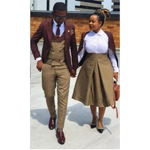 oxblood wedding suit