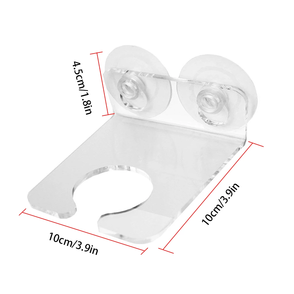 Portable Bathtub Wine Glass Holder Strong Suction Cup Clear Acrylic Shower Bath Bracket for Beer Drink Coffee