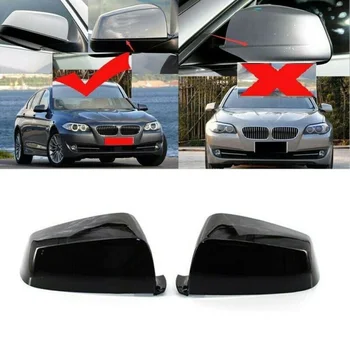 

2pcs Car Mirror Cover ABS Gloss Black Side Mirror Cover Cap Protector For BMW E60 E61 F10 F11 F01 F02 2008-2013