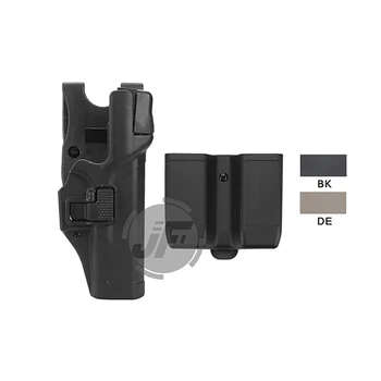 

Serpa Level 3 Auto Lock Right Hand Waist Pistol Holster w/ Jacket Slot Duty Belt Loop & Mag Pouch For Glock 17 19 22 23 31 32