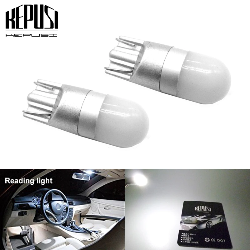 

2x T10 LED Canbus W5W 194 168 Auto Lamp for Car Parking Light Clearance Dome Reading Interior Trunk Lamp 6500K White