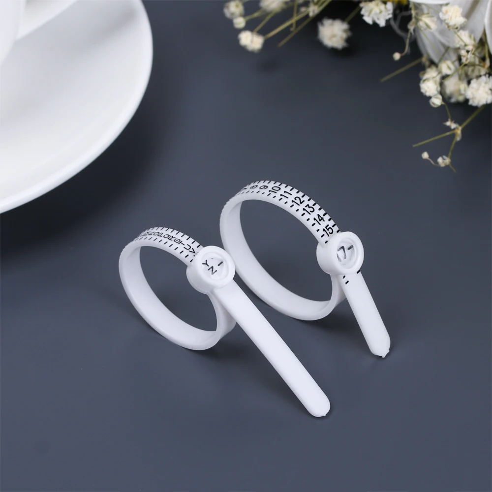 Ring Sizer Dowsabel Sizer Measuring Tool Reusable Finger Size Tape with  Magnified Glass Clear and Accurate Jewelry Sizing Tool U - AliExpress