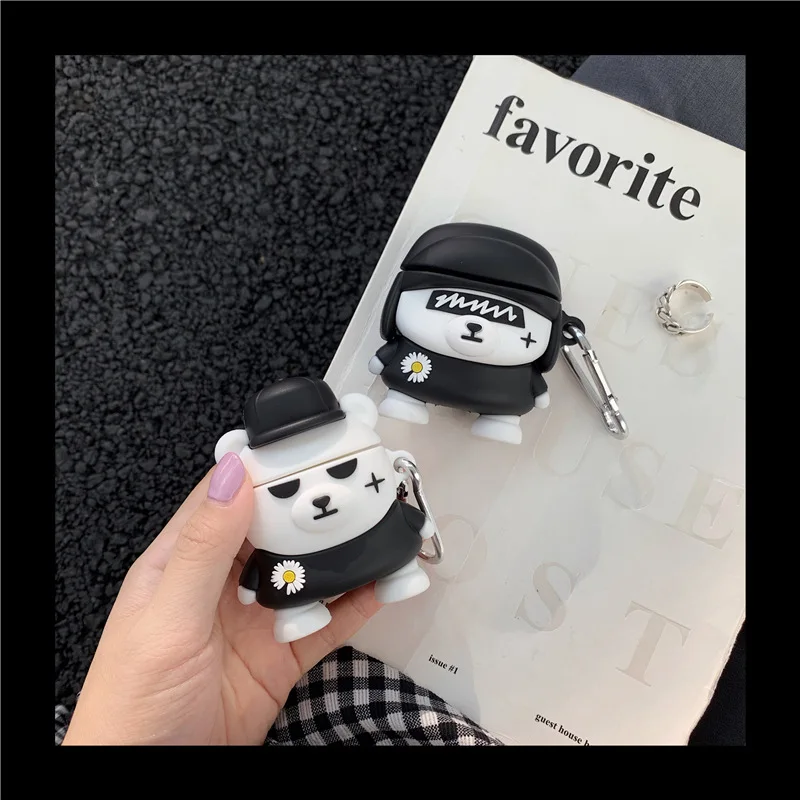 For 2th AirPods Protective Case Wireless Bluetooth Headphone Sets Applicable AirPods Cute Doll Fashion New