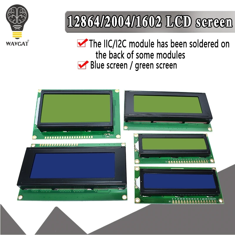 Lcd 1602 lcd 1602 2004 12864 Модуль синий зеленый экран 16x2 20X4 символьный ЖК-дисплей модуль HD44780 контроллер синий черный светильник Lcd 1602 lcd 1602 2004 12864 Модуль синий зеленый экран 16x2 20X4 символьный ЖК-дисплей модуль HD44780 контроллер синий черный светильник