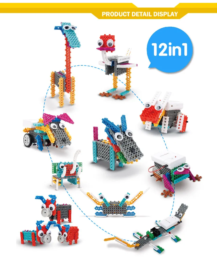 12 in 1 diy toys educational sicence toy building block electronic Toy