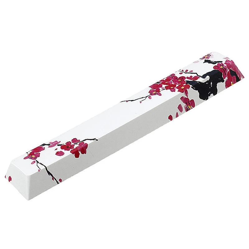 HOT-6.25U DIY Novelty Keycap Plum Blossom Spacebar Keycap Spacebar PBT Mechanical Keyboard