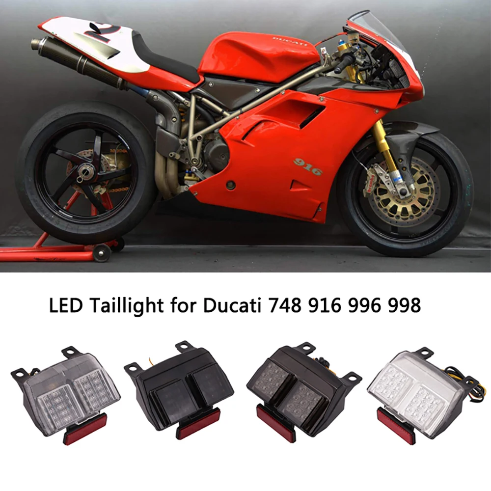 

LED Rear Brake Lights for Ducati 748 916 996 998 Motorcycle Taillights Turn Signal Lamps Red/Yellow Display Indicator Plug-in