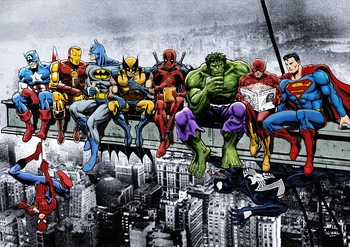 

Div 5D Superheros Marvel Avengers City Skyline Full Diamond Painting cross stitch kits art Cartoon 3D paint by diamonds