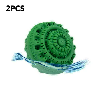 

2pcs Eco-friendly Green Laundry Ball Reusable Anion Molecules Cleaning Magic Washing Personal Care Cleaning Tool