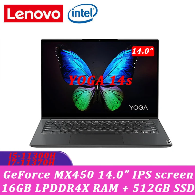 Лёгкий Ноутбук Lenovo YOGA 14s 2021 дюйма Intel Φ/16 ГБ RAM 512 Гб SSD Windows 10 высокая частота