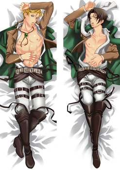 

2020-October update Japanese Anime Pillowcases Attack on Titan Eren Jaeger Dakimakura Body Hugging Pillow Case Cover