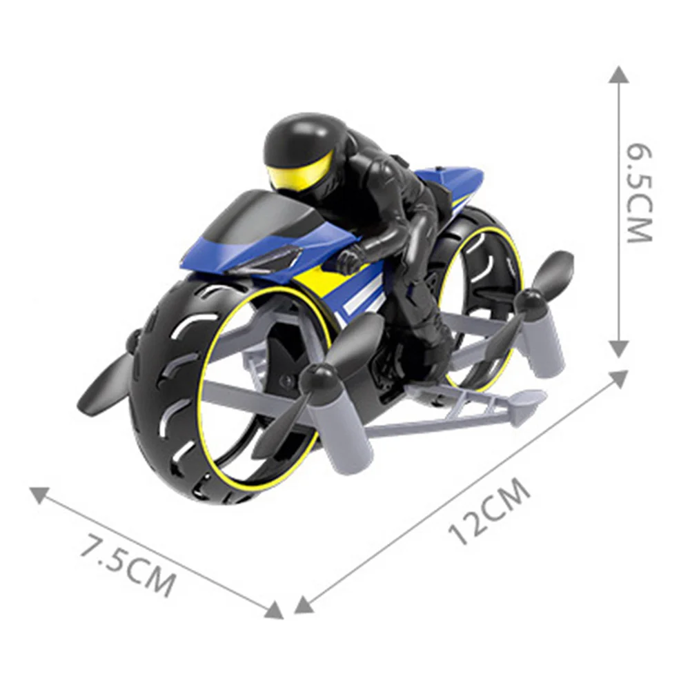 Радиоуправляемый игрушечный мотоцикл-амфибия с дистанционным управлением, четырехосный беспилотный светильник с одним ключом, модель самолета для детей, подарок на день рождения, год