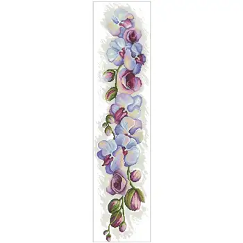 

Strip Flower Orchid patterns Counted Cross Stitch 11CT 14CT 18CT DIY Chinese Cross Stitch Kits Embroidery Needlework Sets