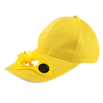 

Men Women With Cooling Fan Funny Gift Camping Outdoor Solid Adjustable Traveling Baseball Hat Solar Power Sun Protection Summer