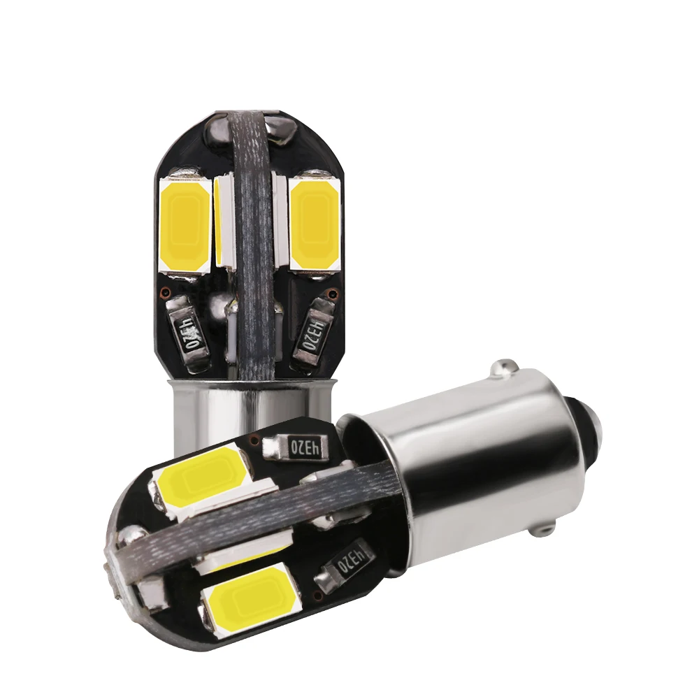 

BA9S W5W LED Bulbs 5630 8SMD Canbus No Error Clearance Light Interior Lamp Side Marker Light 360 Degree Super Bright White 12V