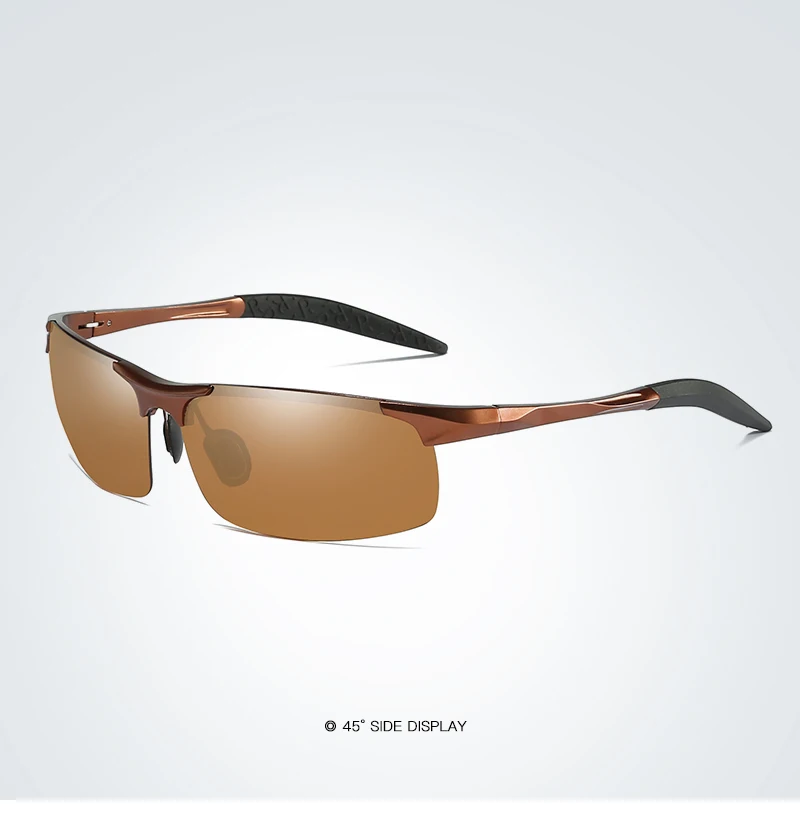 Hochauflösende, polarisierte, chromotrope Sonnenbrille aus Aluminium für Herren, zum Fahren und für Sport_voghion.com