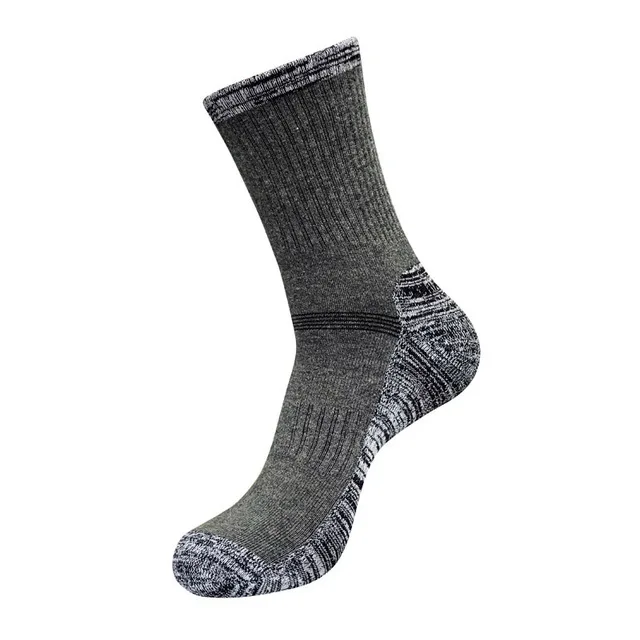 Зимние термоноски из алюминиевых волокон, утолщенные, супер мягкие, уникальные, комфортные носки, сохраняющие тепло, носки, 1 пара - Цвет: deep gray
