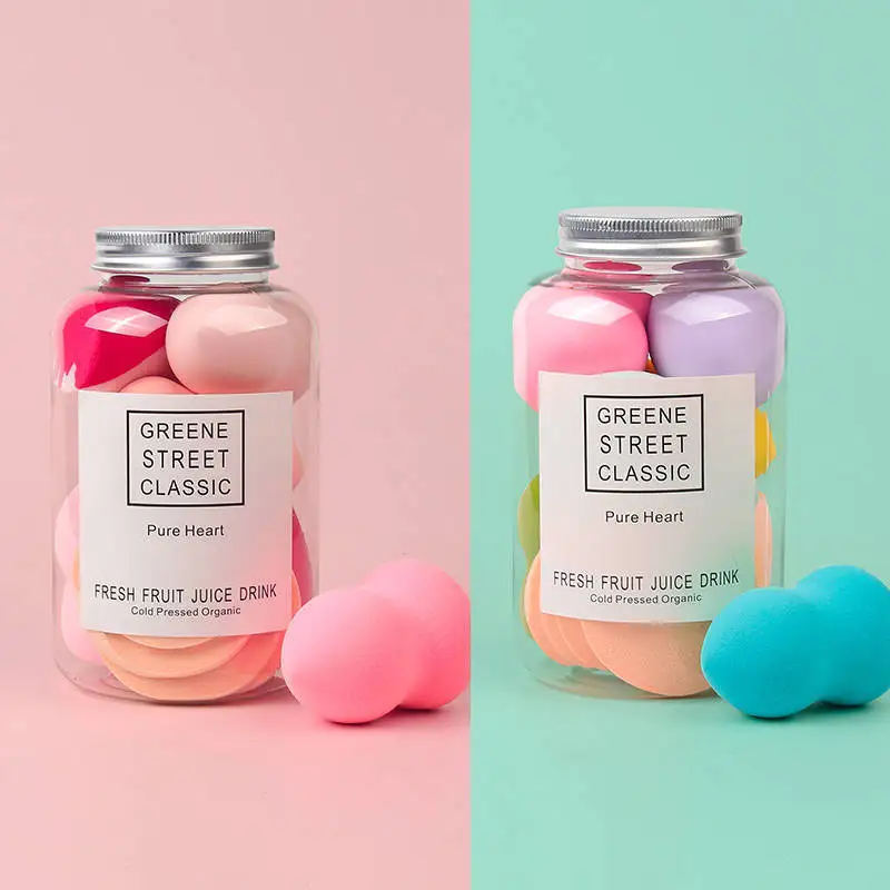 327.69руб. |Идеальный набор спонжей для макияжа 10 шт. милый и красивый консервированный мягкий смешанный спонж для смузи для смешивания красоты on AliExpress 