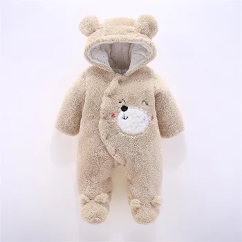 

Newborn Baby Clothes Winter Fleece Infant Baby Romper Snowsuit Hooded Baby Girl Romper Boy Romper Animal Baby Jumpsuits Costume