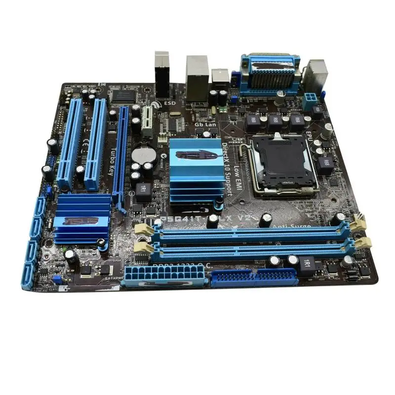 P5G41T-M-placa base LX V2 DDR3, 8GB, G41, P5G41T-M, LX, V2, X16, ordenador de escritorio, PCI-E, VGA, P5G41T, Usado