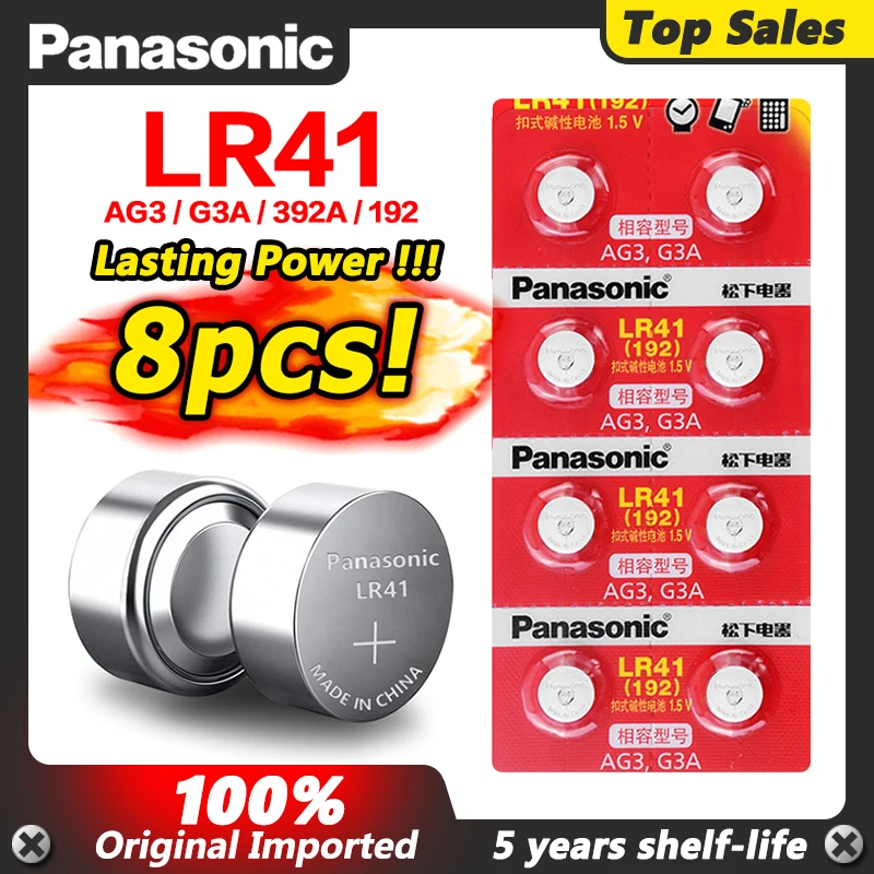 Батарейки AG3 LR41 192 V3GA кнопочные 1 5 в SR41SW SR415W TR41SW LR41H SR41 SR41W для игрушек часов 8