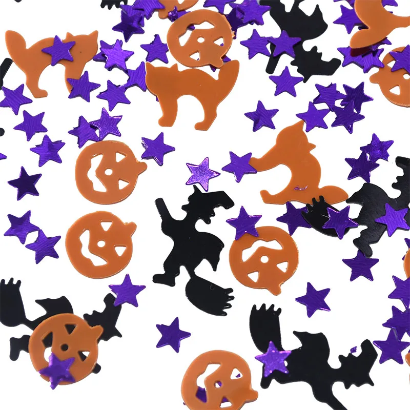 

15g/pack Halloween Confetti Ghost Spider Bat Pumpkin Shape Confetti for Halloween Party Table Decoration Sprinkle Party Supplies