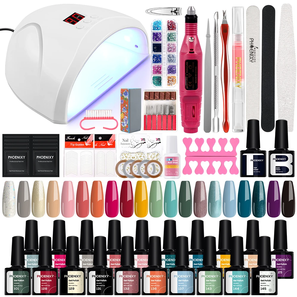 Maniküre Set Gel Nagellack Mit LED Lampe Professionelle Volle UV Gel ...
