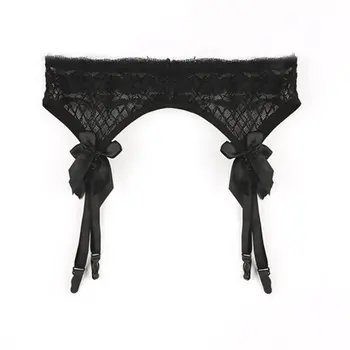 

Ladies Sheer Intimates Female Stockings Set Lingerie Hot Lace Top Thigh High Stockings+Garter Belt+G-string Sexy Underpants Hot