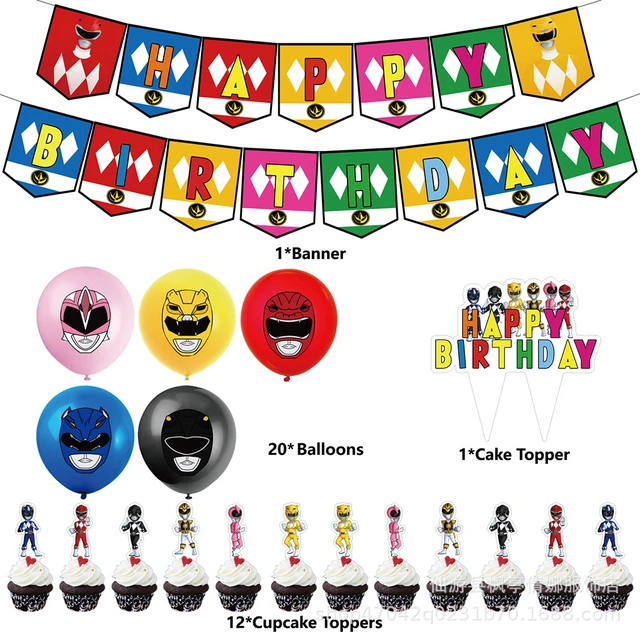 Ninjago Thème Enfants Fête d'anniversaire Bannière Ballons Gâteau