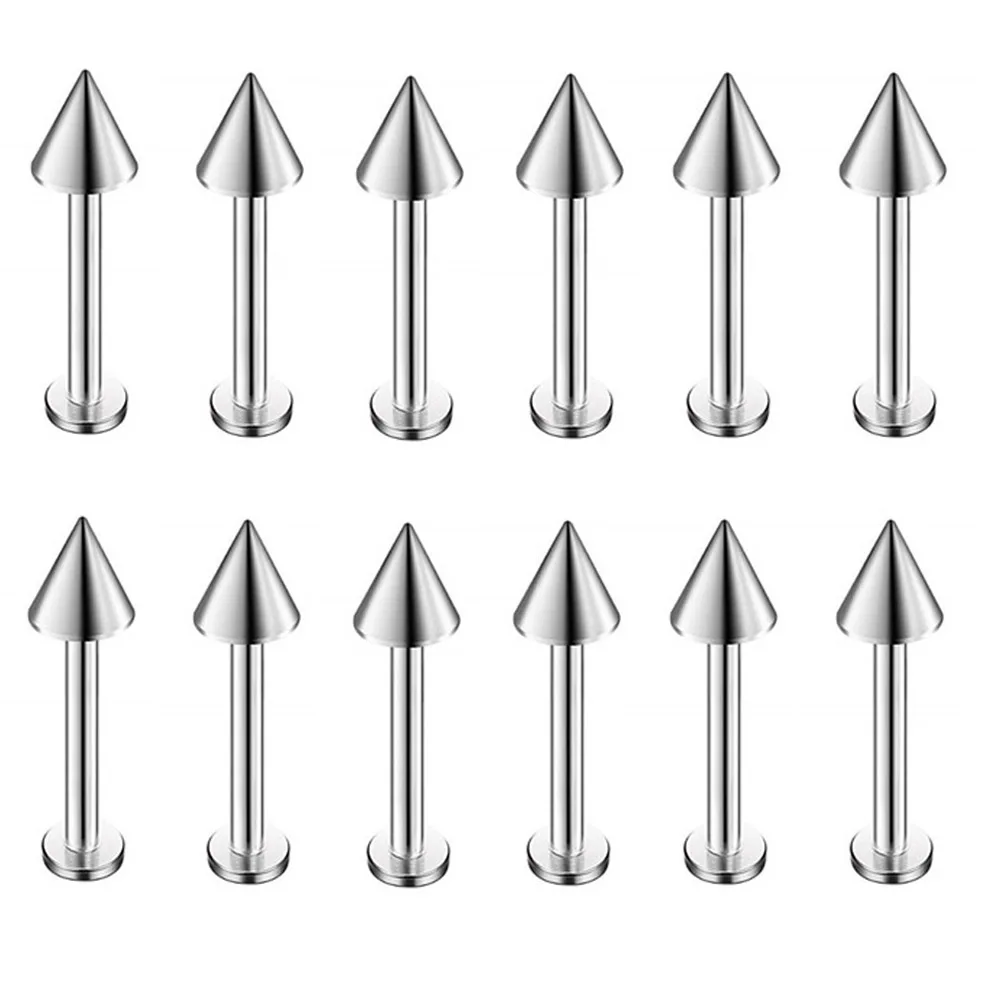 10 шт./лот медицинская титановая сталь серьги-гвоздики панк стержень Плоские Т-образные винты маленькие серьги мужские уха кости ногтей губ пирсинг ювелирные изделия