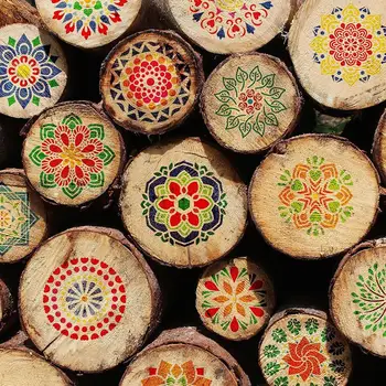 

24PCS Mandala Painting Stencils DIY Drawing Scrapbook Tiles Fabric Art Template