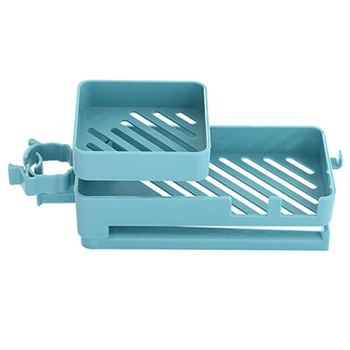 

Double-Layer Faucet Hollow Storage Shelf Rotatable Kitchen Sink Rag Sponge Soap Holder Drain Rack Bathroom Storage