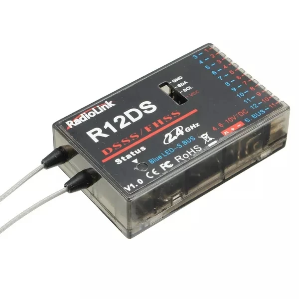 RadioLink радиоэнглиняный рецептор R6DS R6DSM R9DS R12DS R12DSM byme D контроллер - Цвет: R12DS
