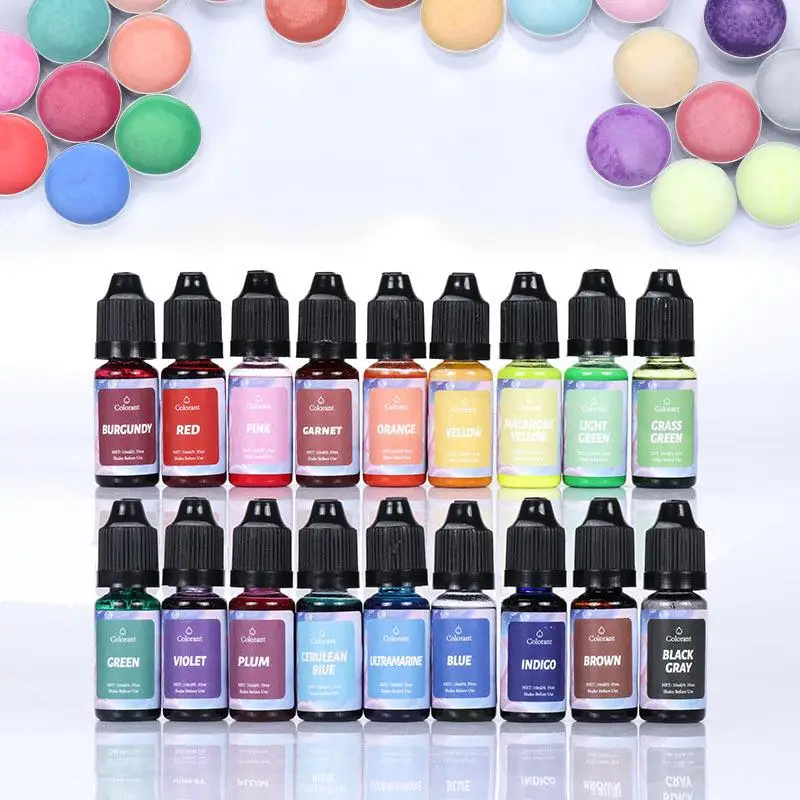 Resin Pigment Liquid Colorant For DIY Candle Soap Coloring Dye Casting Mold Material Handmade Craft Making Pigment 10ml 24 Color