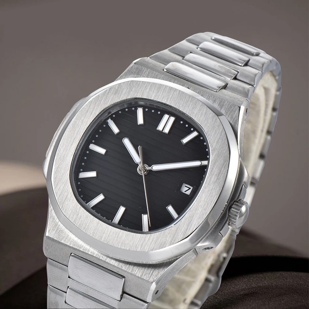 Мужские часы,,, Топ бренд, Роскошные, военные, стальные, Patek, водонепроницаемые, светящиеся, деловые, с автоматическим перемещением, Мужские t 783