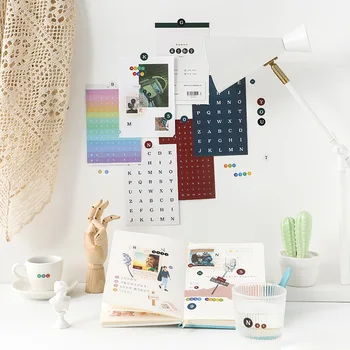 

Mohamm 20Pcs Letter Number Basic Style Series Stickers Week Month Decoration Scrapbooking Paper Creative School Supplies