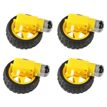 Moteur électrique cc avec moteur TT en plastique roue de pneu 3 6V moteur à engrenages à double arbre moteur de boîte de vitesses magnétique TT pour voiture intelligente Arduino