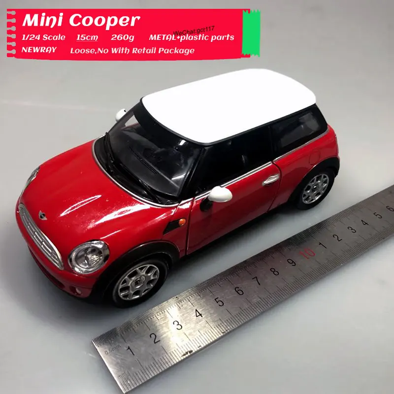 Newray 1/24 Scale Car Model Toys Mini Cooper Diecast Metal Car Model Toy For Collection,Gift,Kids