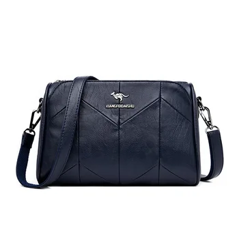 

New Fashion Patchwork Soft Sheepskin Leather Bags Lady Small Shoulder CrossBody Bags Women Genuine Leather Handbags