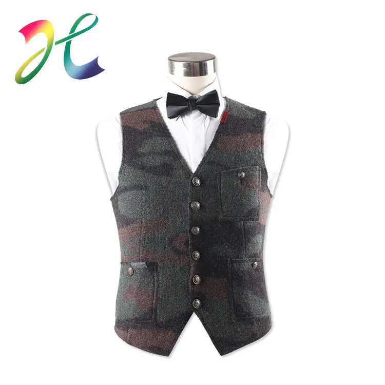 Жилет настраиваемый модный Камуфляжный шерстяной жилет крутой мужской жилет образец-сделано Shengzhou жилет производители