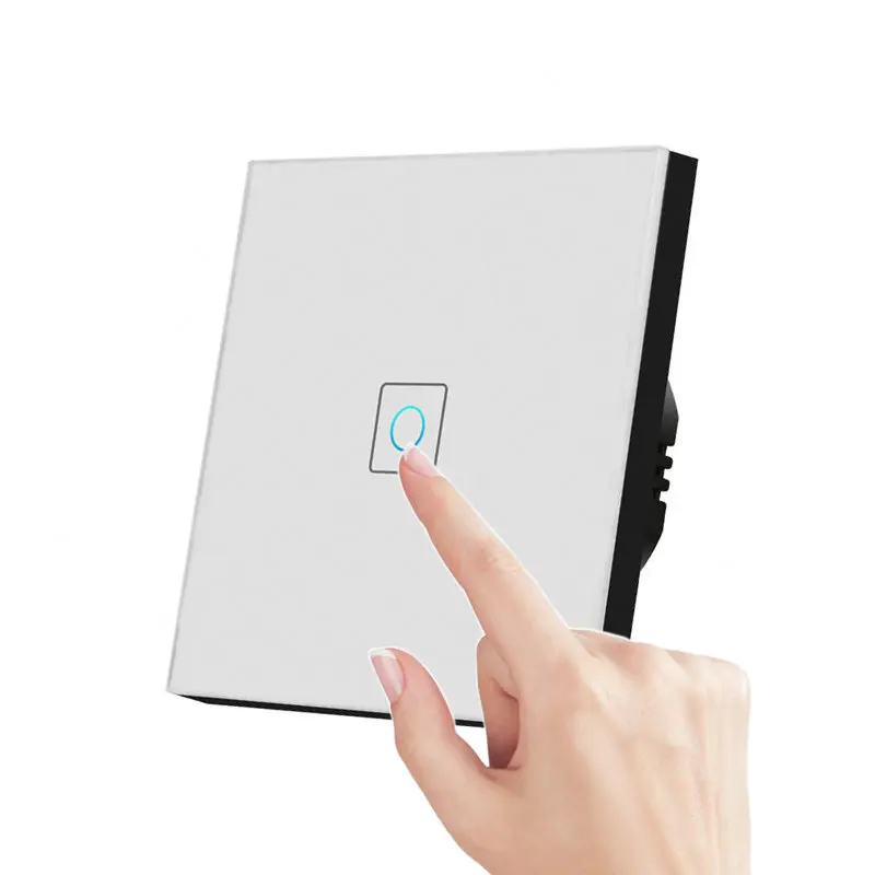 

EU/UK Standard Touch Switch 1/2/3 Gang Smart Switch 220V Crystal Glass Panel Light Switches, Touch Screen Sensor Switch