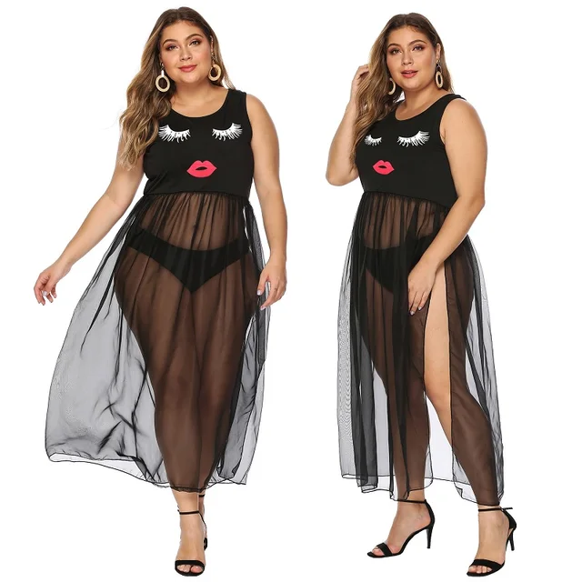 plus size chiffon cover up
