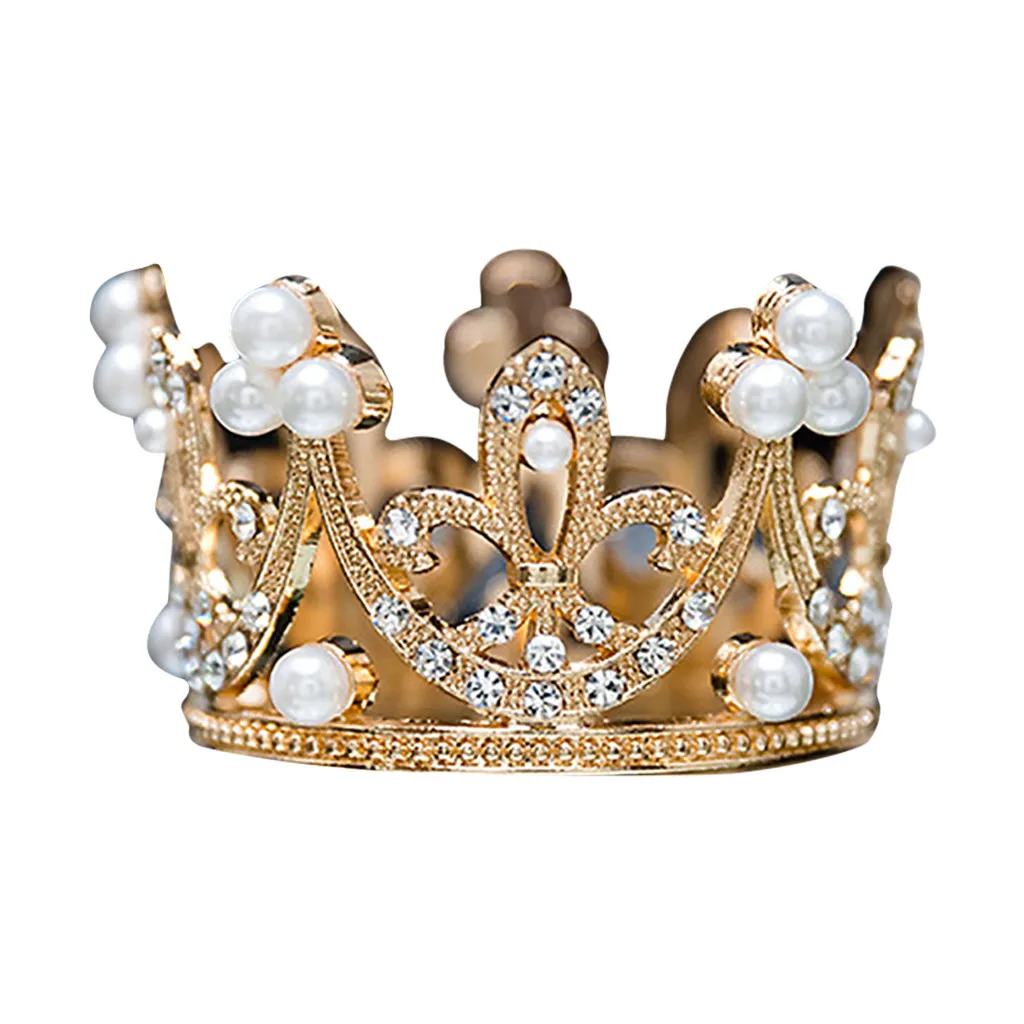 Модная корона для торта; детское платье для девочек; аксессуары для волос принцессы; легкая диадема; свадебная прическа невесты; аксессуары; 10,7 - Цвет: Gold