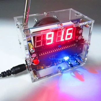 

Sound 8ohm Transparent 4.5V-5.5V With Shell Stereo Practical Mini Digital FM Radio DIY Soldering 2W Speaker Electronics Kit Gift