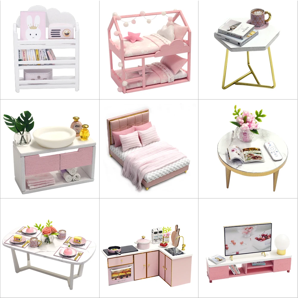 CUTEBEE DIY деревянный кукольный домик кукольных домиков Миниатюрный Кукольный дом мебель комплект Casa музыка светодиодные игрушки для детей, подарок на день рождения, M21