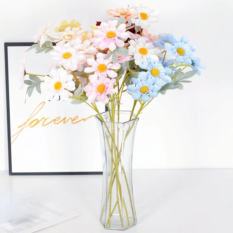 Artificial Flowers Single Branch 58cm Bendable Stem 6 Head Gerberas Wedding Living Room Decorative Flower Valentine's Day Gifts | Дом и