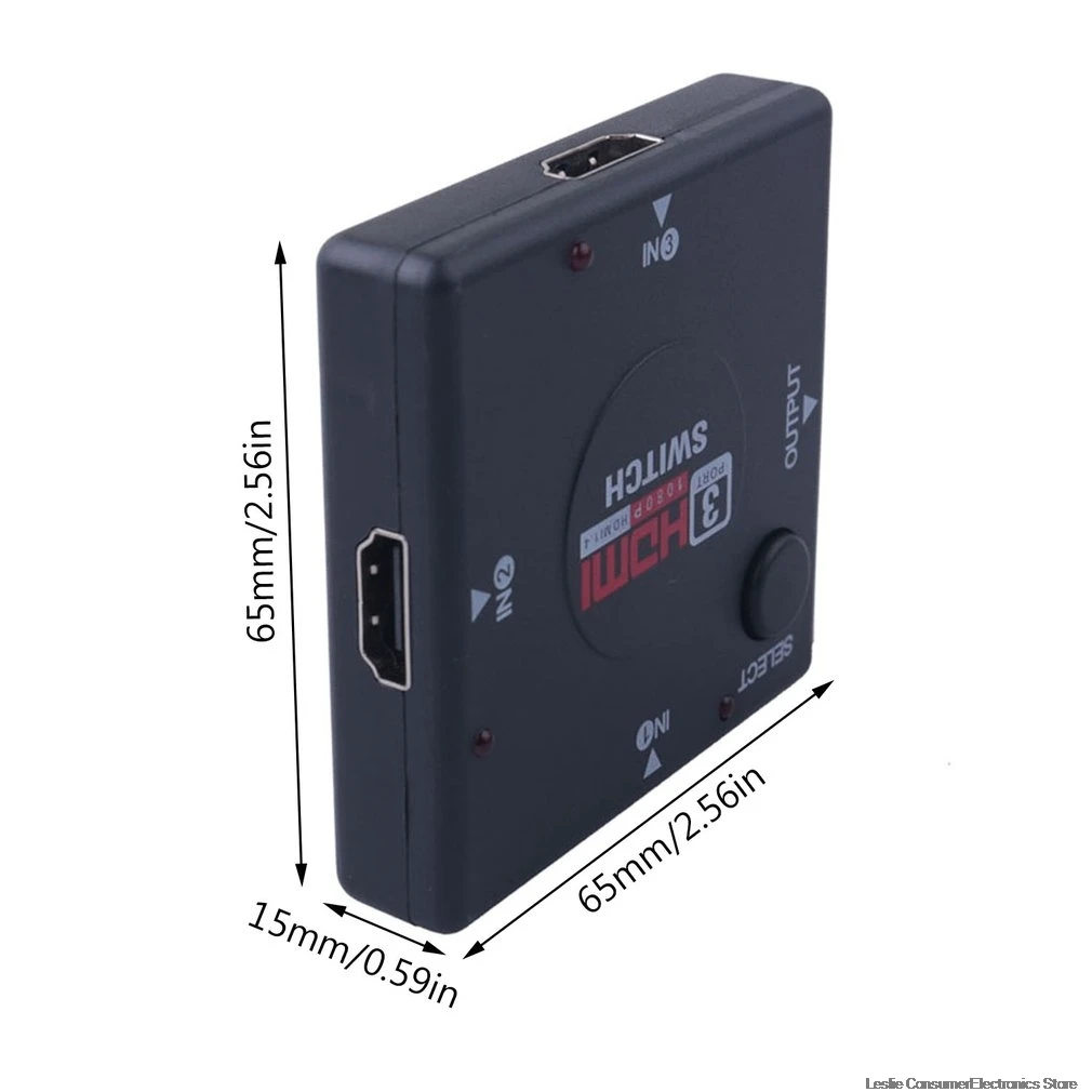 Full HD 1080P Мини 3 порта HDMIv1.3 переключатель порта HDMI коммутатор разделитель Vedio усилитель три резки один видео конвертер